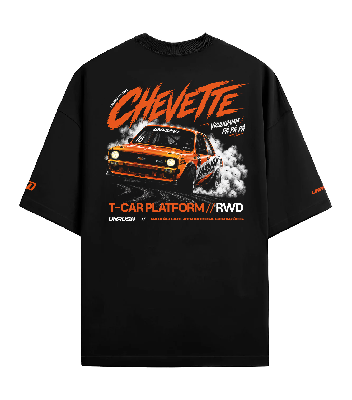 Camiseta Chevette, costas