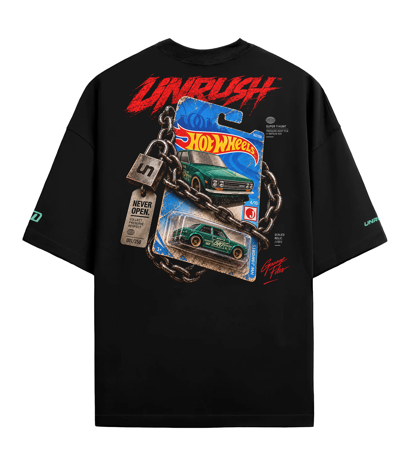 Camiseta Hot Wheels Super Hunt, costas